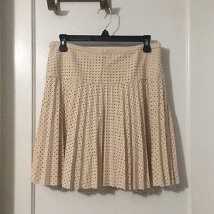 J. Crew Sz. 6 blush perforated pleated skirt, EUC